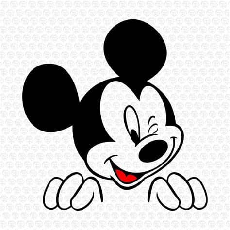 This free svg cut file comes in a single zip file with the following file formats: Winking Mickey Mouse Svg, Minnie Face Svg, Download Files ...