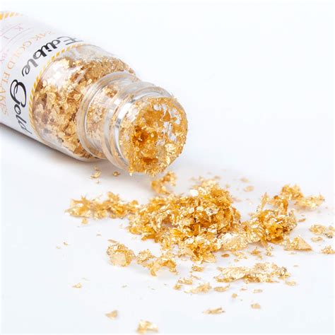 Buy Edible Gold Flakes 100mg 24k Drink Glitter Edible Powder Pure