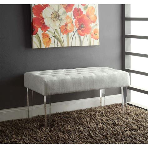 Save money online with linon home decor deals, sales, and discounts august 2020. Linon Home Decor Ella White Glitz Bench-368261GLTZ01 - The ...