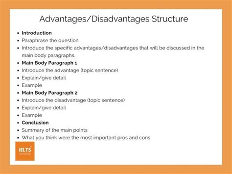Ielts Advantage Or Disadvantage Essay Structure Essay Writing Examples