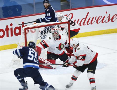 Tim Stutzle has first NHL hat trick, Senators beat Jets 4-2 | AP News