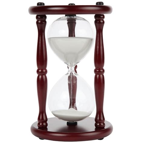 lily s home 60 minute hourglass sand timer with cherry finished wood base 637825771435 ebay