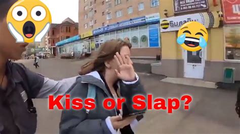 Kissing Prank In Russia Did He Get Slap Youtube