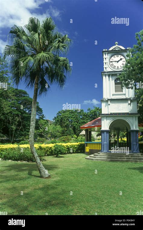 1995 Historical Clock Tower Museum Gardens Suva Vitu Levu Fiji Stock