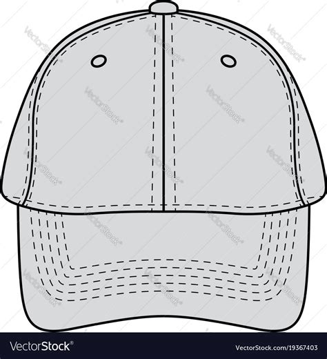 Baseball Hat Front View Royalty Free Vector Image