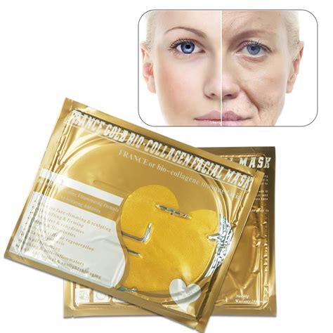 5 Pcs Gold Collagen Face Masks Hydrating Moisturizing Anti Aging