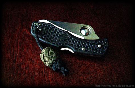 First paracord wrap on my first good knife. Stormdrane's Blog: An EDC pocket knife paracord lanyard/fob...