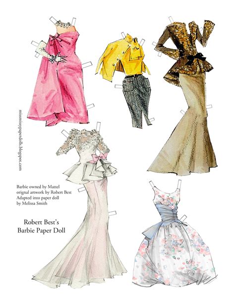 Easy barbie dress patterns free printable pdf. Miss Missy Paper Dolls: Robert Best Barbie Paper Doll