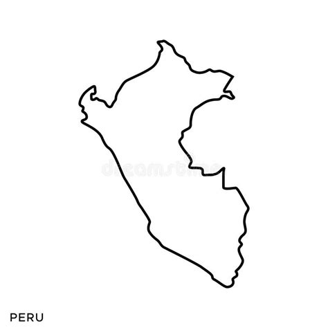 Mapa De Perú Silueta Del Vector De Perú Fondo Enmascarado Ilustración