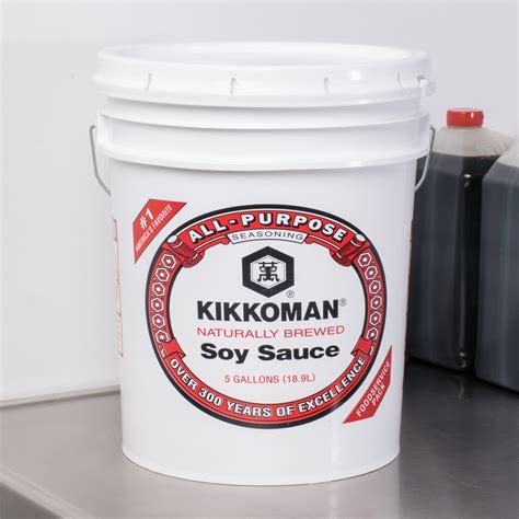 Kikkoman Naturally Brewed Soy Sauce 5 Gallon Pail