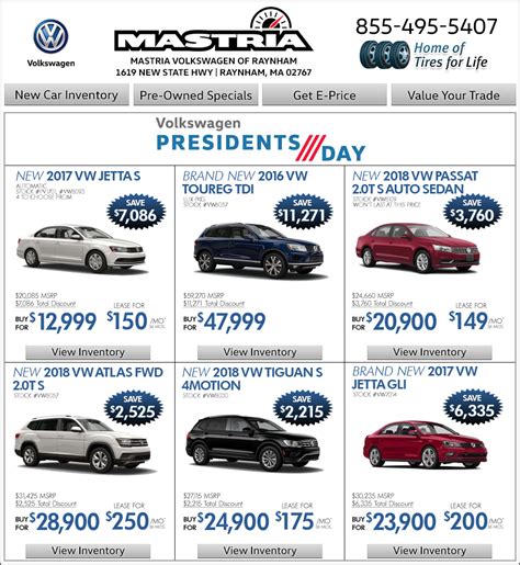 Shop Mastria Volkswagen Dealer New Car Offers Online