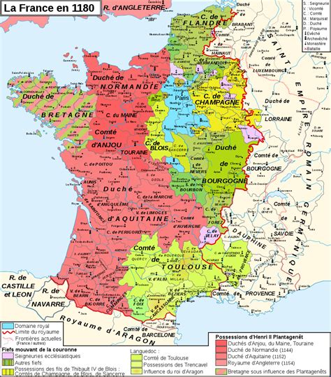 Map The Kingdom Of France In 1180 Asinus Docet