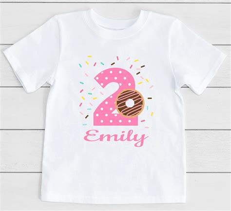 Personalized Donut Girls Birthday Shirt Girls Donut Birthday Etsy Uk