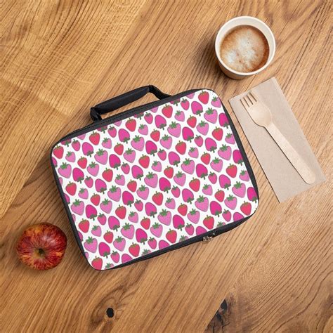 Insulated Lunch Bag Cute Lunch Bag Strawberry Bag Aesthetic Etsy