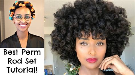 My Best Perm Rod Set Routine On Blown Out Natural Hair Ft Aunt Jackie S Foaming Mousse Youtube