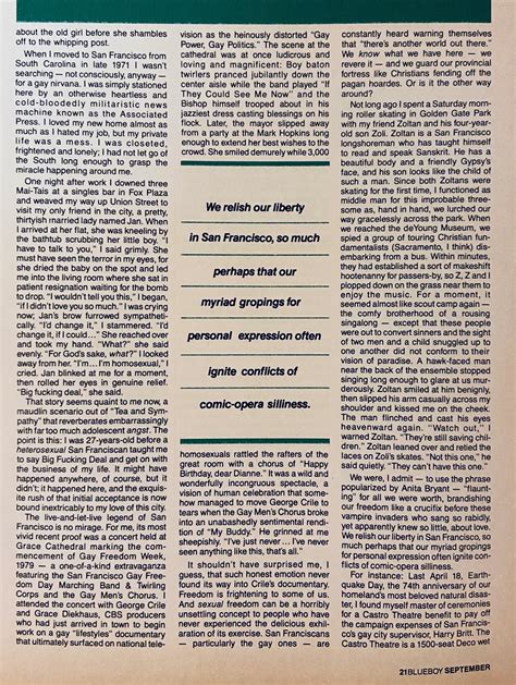 Armistead Maupin In Blueboy Magazine 1980 Brian Ferraris Blog