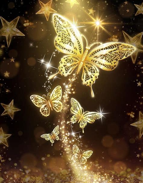 3840x1080px 4k Free Download Rose Gold Golden Butterfly Cool Yellow