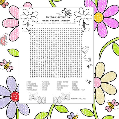 Garden Word Search Printable If So Check Out This Garden Word Search