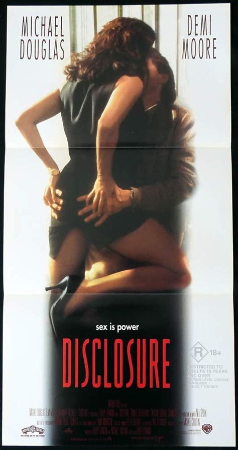 DISCLOSURE Daybill Movie poster Michael Douglas Demi Moore | Moviemem ...
