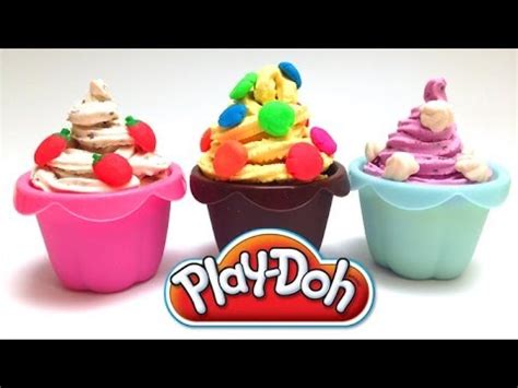 Play Doh Cupcakes How to make Cupcakes Playdough Cupcakes Playdoh ...