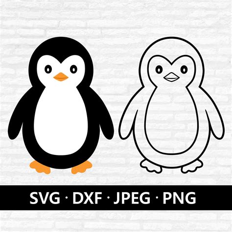 Cute Penguin Svg Penguin Clip Art Penguin Clipart Penguin Cricut