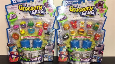 Grossery Gang Series 3 Putrid Power Trash Can 12 Packs Unboxing Youtube