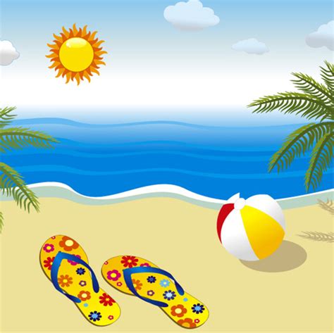 Sunny Day On The Beach Clip Art Cliparts
