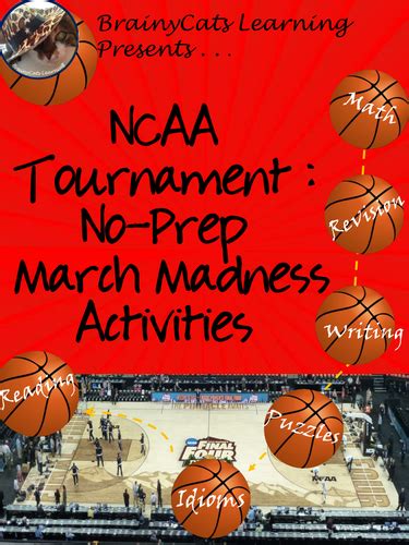Ncaa Tournament No Prep March Madness Reading And Math Activities