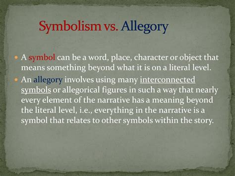 PPT - Symbolism and Allegory PowerPoint Presentation, free download ...