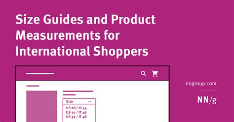 Size Guides And Product Measurements For International Shoppers