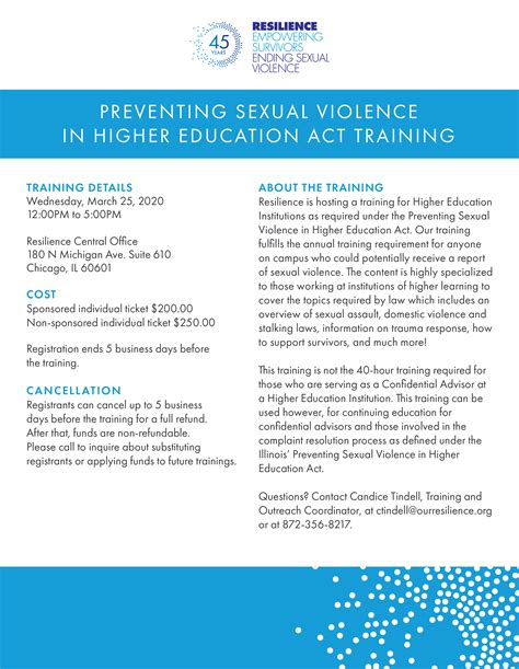 Preventing Sexual Violence In Higher Education Training 32520