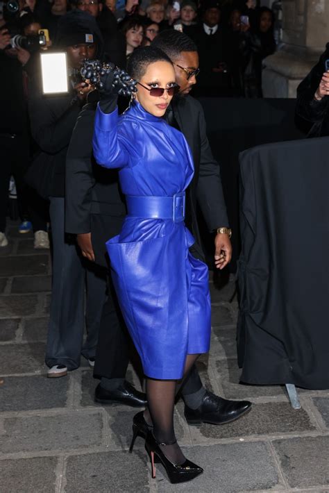 Doja Cat Accessorizes With Grapes In Blue Coat And 6 Inch Heels In Paris