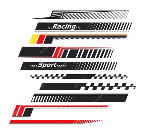Premium Vector Sports Stripes Car Stickers Racing Decals For Tuning