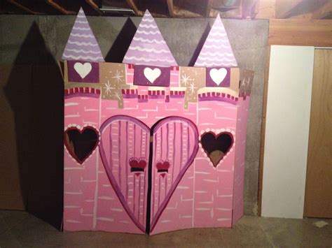 Princess Castle Made Out Of Cardboard Box To Match The Carriage We