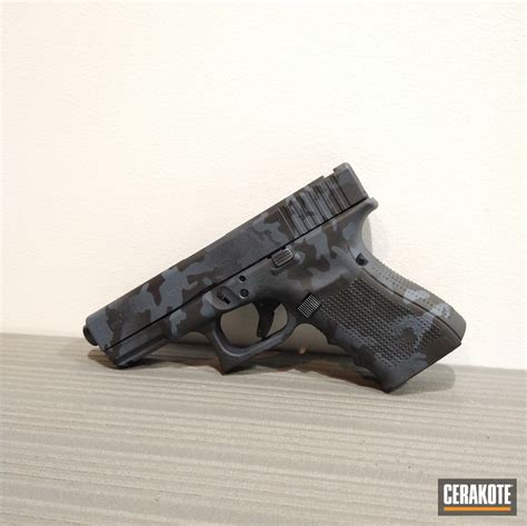 Custom Camo Glock 19 Cerakoted Using Multicam® Dark Grey And Armor