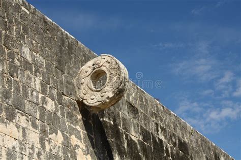 Ancient Maya Game In Chichen Itza Yucatan Mexico Stock Photo Image