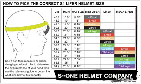 Child Helmet Size Chart