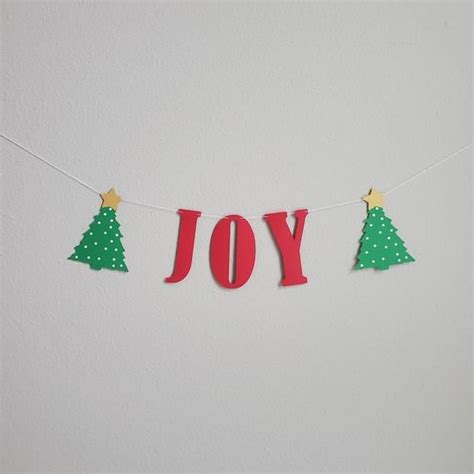 Joy Joy Banner Christmas Banner Holiday Banner Custom Joy Etsy