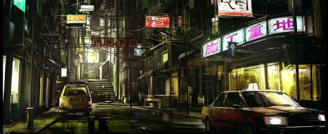Night Cityscape Japan Car Artwork Street Wallpapers