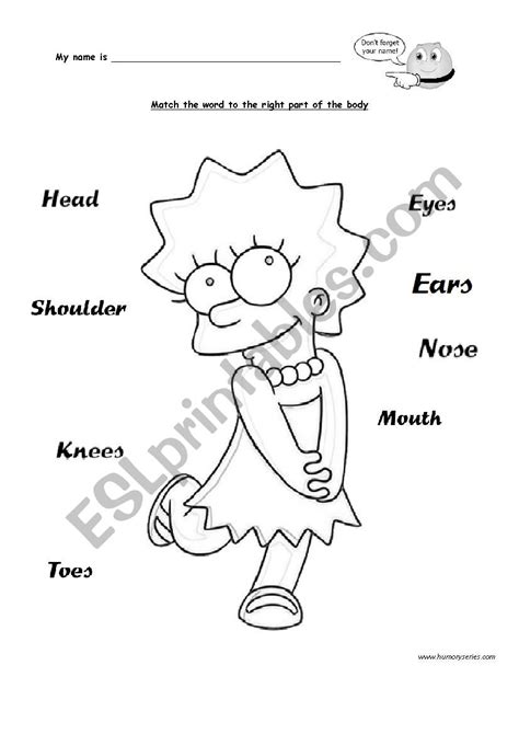 Bart Simpson Body Parts