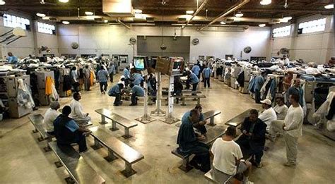 Inmates Relax In A Room Designed To Be A Gym At Solano State Prison In