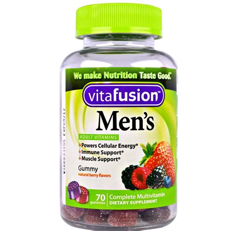 Vitafusion Men S Complete Multivitamin Natural Berry Flavors 70 Gummies By Iherb