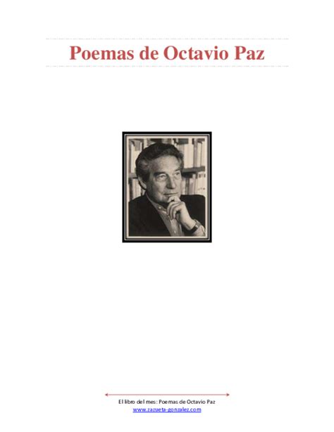 Pdf Poemas De Octavio Paz Caro Tacca