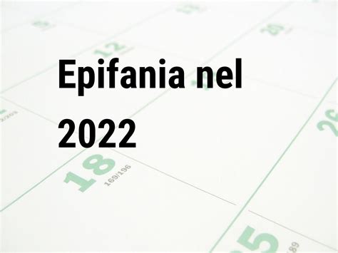 Epifania 2022 Calendar Center