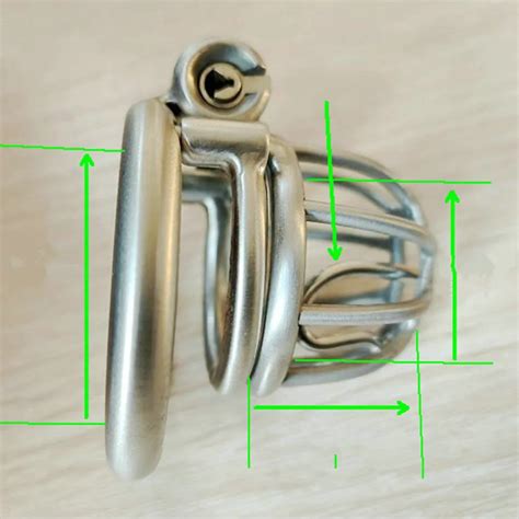 Short Male Chastity Devices PA Cock Lock Glans Piercing Penis Ring