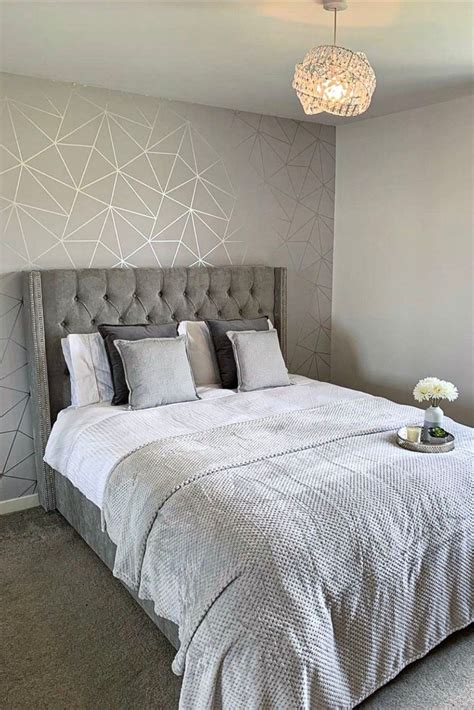 Zara Shimmer Metallic Wallpaper Soft Grey Silver Feature Wall