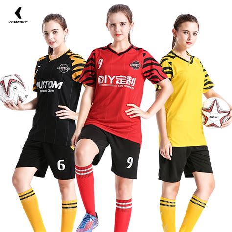 Jianfei Adults Women Football Jerseys Soccer Sets Sport Shirt Team