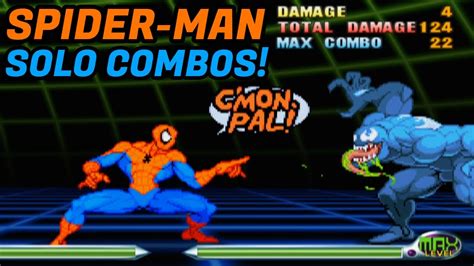 Mvc2 Spider Man Solo Combos Youtube