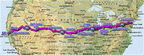 I 80 Interstate 80 Road Maps Traffic News Cross Country Road Trip