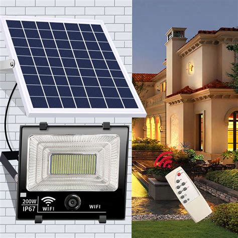 200 Watt Led Solar Powered Security Flood Light With 2 Million Lens